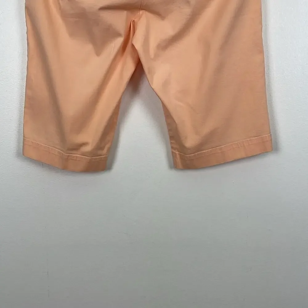 Vineyard Vine Womens 10 Orange Bermuda Shorts 4 Pockets Casual Relaxed Pant - Picture 6 of 9